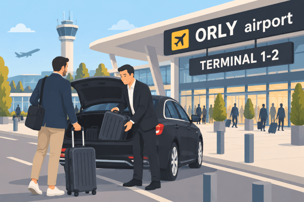 Votre chauffeur privé au Terminal 1-2 d’Orly