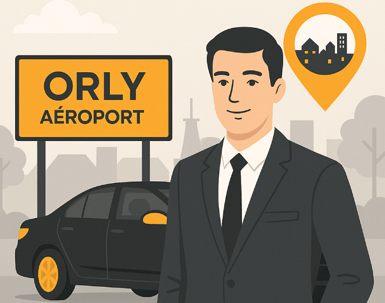 Transfert VTC Orly Aéroport vers banlieue parisienne